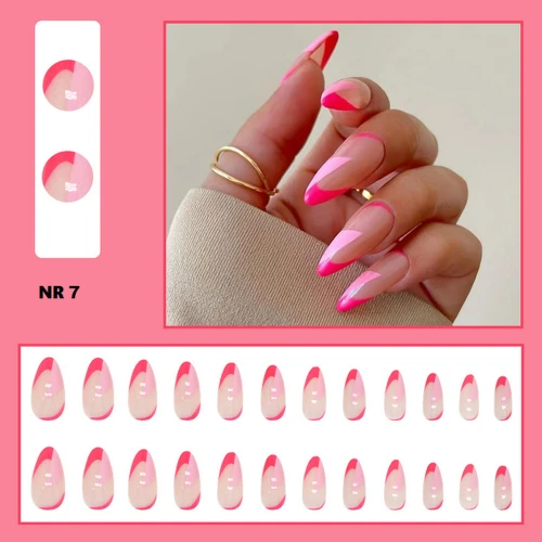 Press On Nails – Paznokcie samoprzylepne z gotowym wzorem | kształt migdał