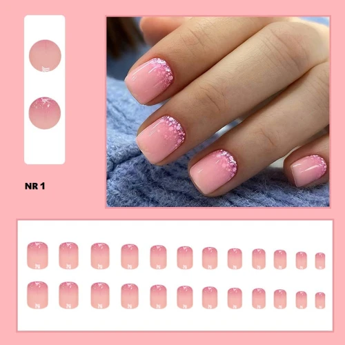 Press On Nails – Paznokcie samoprzylepne z gotowym wzorem | kształt kwadrat