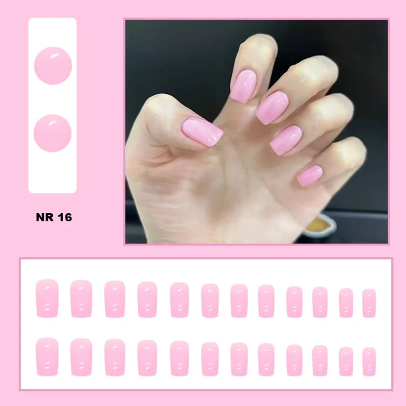 Press On Nails – Paznokcie samoprzylepne z gotowym wzorem | kształt długi kwadrat_16