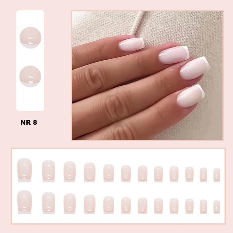 Press On Nails – Paznokcie samoprzylepne z gotowym wzorem | kształt długi kwadrat_8