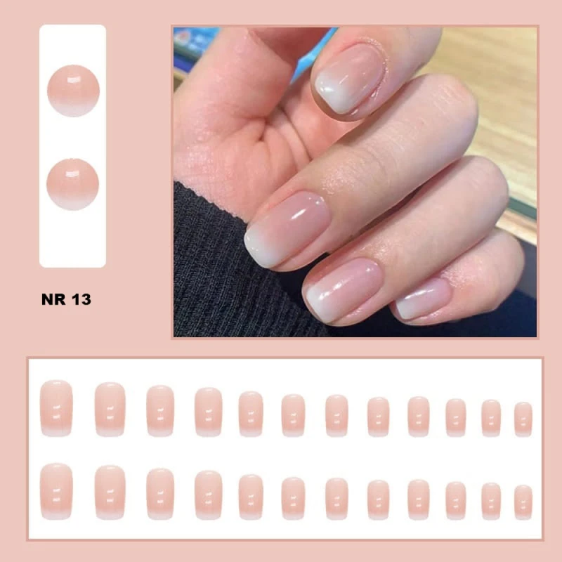 Press On Nails – Paznokcie samoprzylepne z gotowym wzorem | kształt długi kwadrat_13