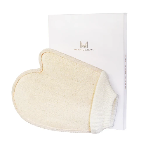 Loofah Exfoliating Bath Mitt | peelingująca rękawica do ciała – luffa i bawełna