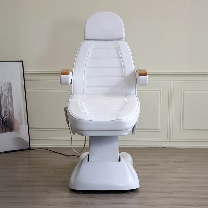 Elektryczne łóżko | fotel kosmetyczny | PREMIUM biały | 3 silniki z pilotem