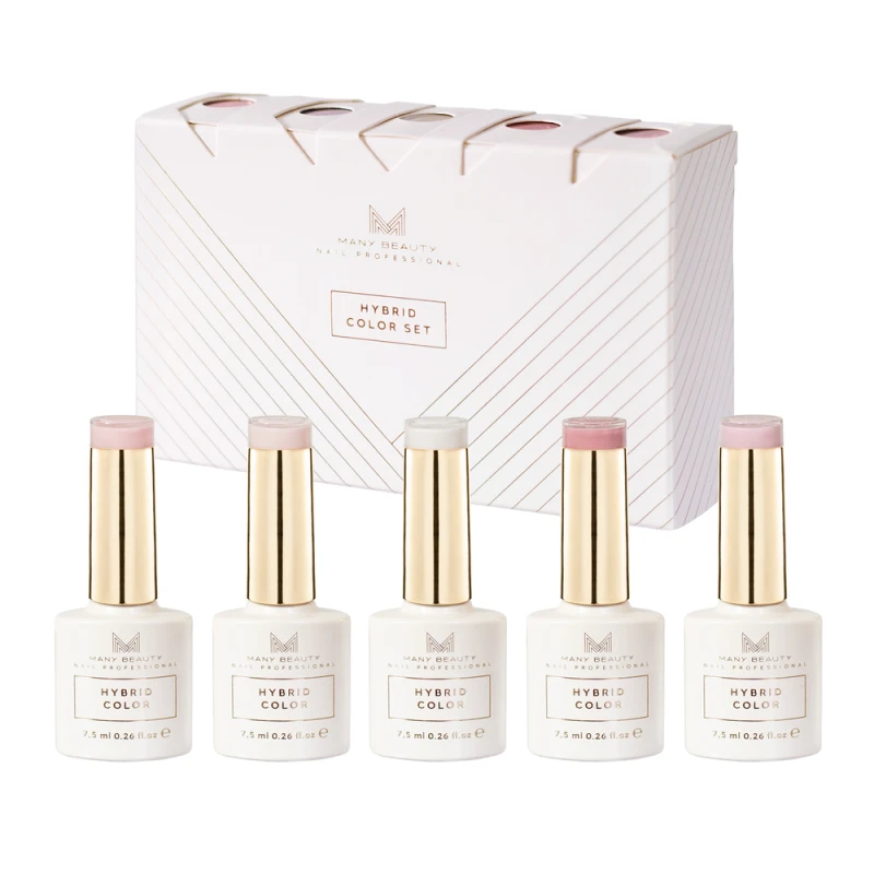 Zestaw lakierów hybrydowych Soft Elegance – 5 klasycznych odcieni do french i baby boomer