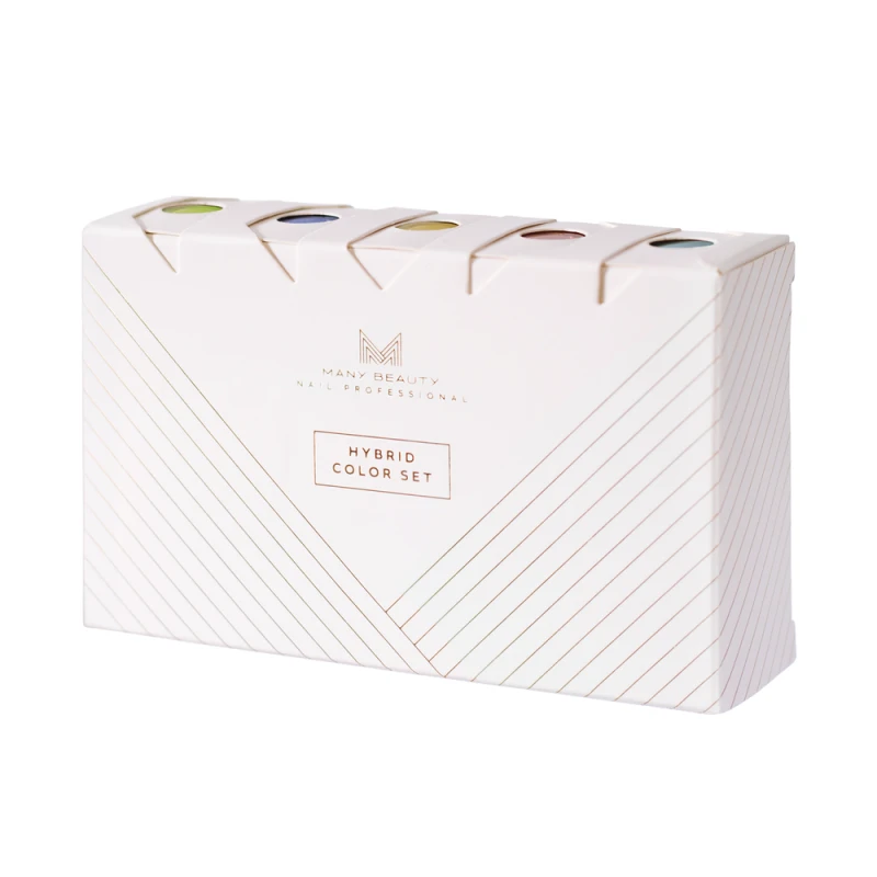 Zestaw lakierów hybrydowych Pastel Candy – 5 delikatnych pastelowych kolorów