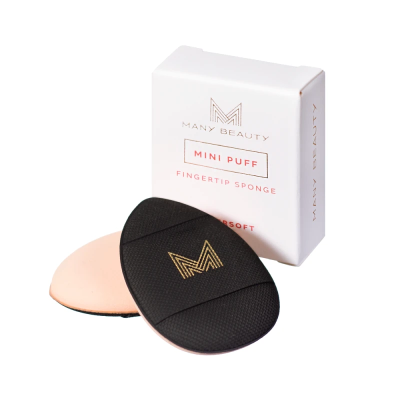 Mini Puff Supersoft | mini puszek na palec | supermiękka gąbka do makijażu | 2 sztuki_czarne