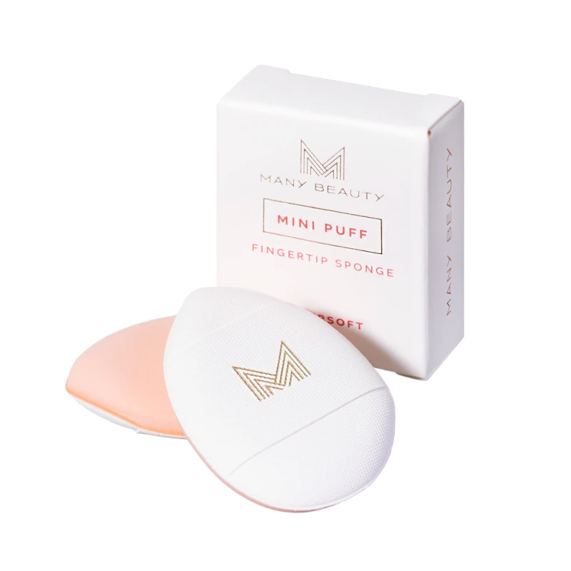 Mini Puff Supersoft | mini puszek na palec | supermiękka gąbka do makijażu | 2 sztuki_białe