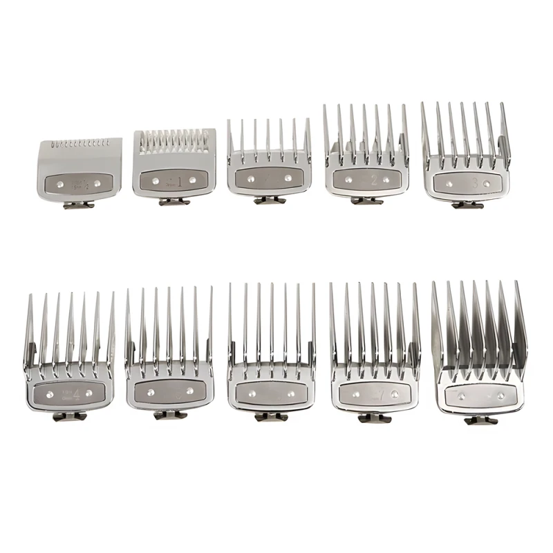 Zestaw 10 nakładek do maszynki fryzjerskiej | 1,5 mm do 25 mm