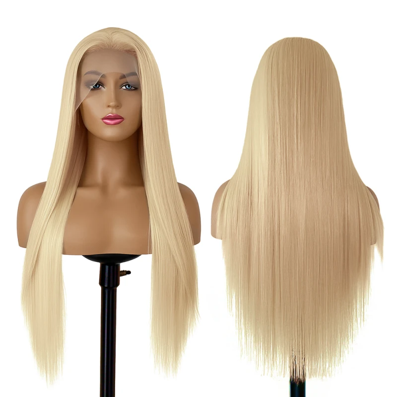 Peruka | długie proste włosy | 65 cm_blond