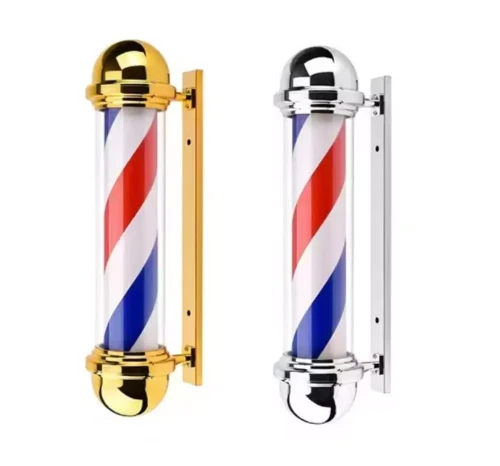 Słupek plafon barberski LED – złoty lub srebrny Barber Shop Pole Light