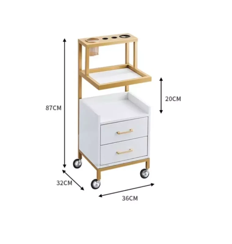 Wózek Beauty Gold Duo - organizer fryzjersko - kosmetyczny