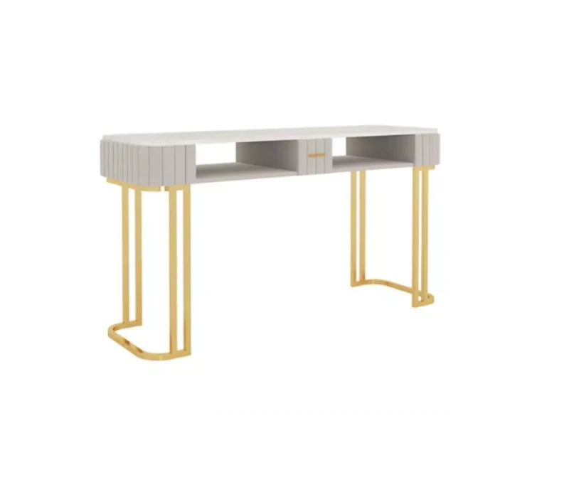 Biurko kosmetyczne Diamond Gold | toaletka kosmetyczna glamour 120 lub 160 cm