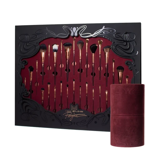 Many Brushes x Patyna + tuba | Zestaw 28 profesjonalnych pędzli do makijażu z tubą