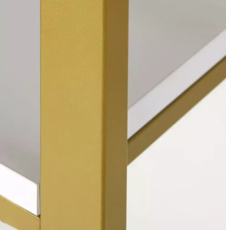 Biurko kosmetyczne Glam Gold z półkami | do manicure .webp