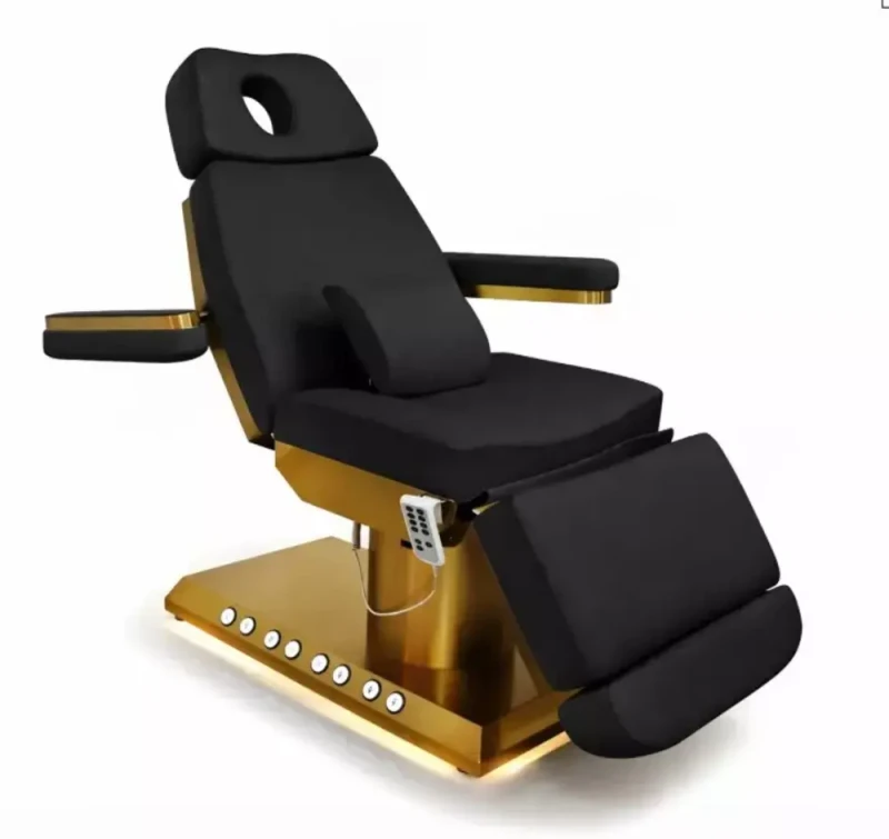 Elektryczne łóżko | fotel kosmetyczny Prestige Gold | CZARNY.webp
