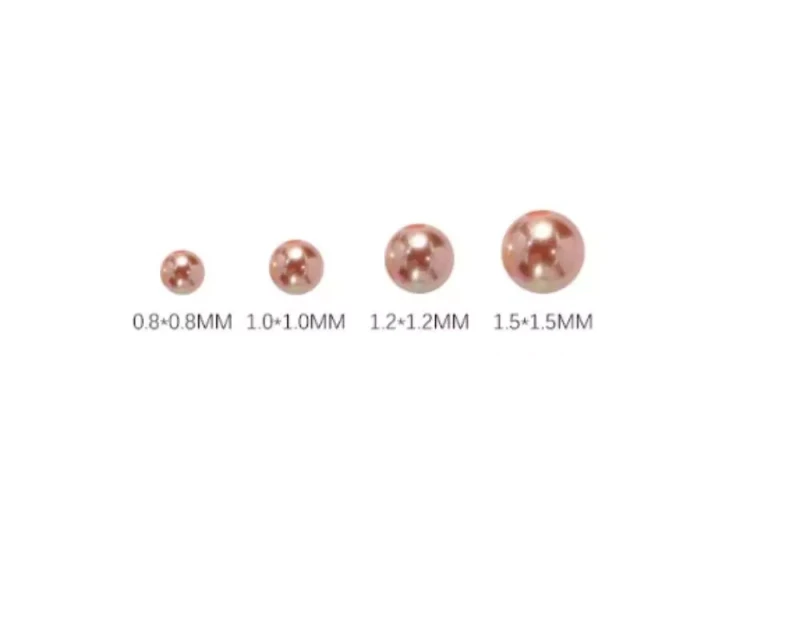 Kawior do paznokci rose gold – bulion ozdobny mix rozmiarów w słoiczku