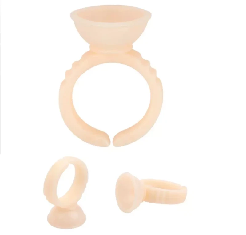Silikonowy pierścionek na pigment / klej - 100 szt