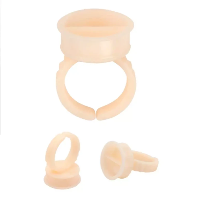 Silikonowy pierścionek na pigment / klej - 100 szt