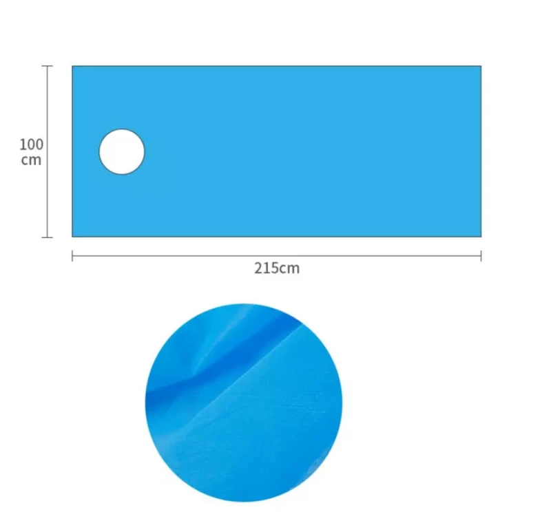 Jednorazowe prześcieradła z włókniny 100 x 215 cm niebieskie
