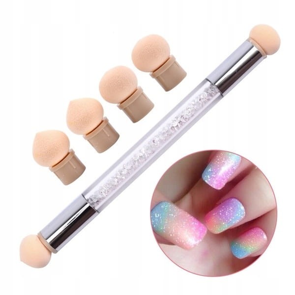 Stempel do manicure z gąbką do ombre