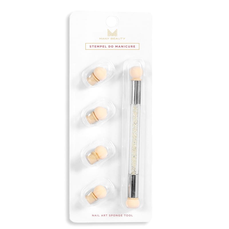 Stempel do manicure z gąbką do ombre | aero puffing | baby boomer