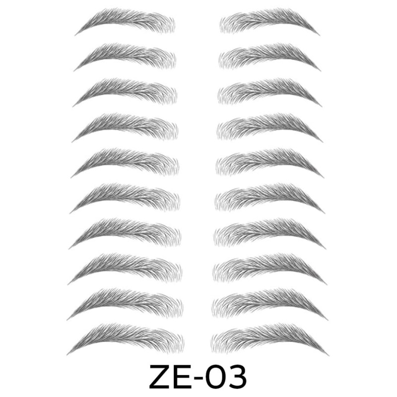 Sztuczne brwi | tatuaże na brwi | naklejki, ZE-03