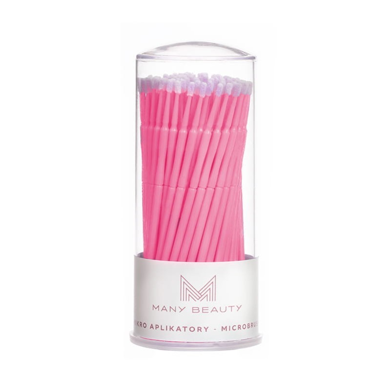 Microbrush | mikroaplikatory do rzęs różowe
