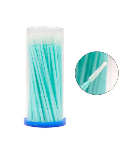 Microbrush | mikroaplikatory do rzęs z długą główką, mięta