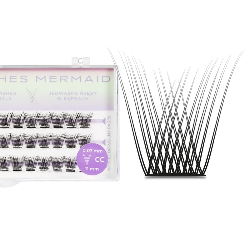 Rzęsy kępki - V-Lashes MERMAID | skręt B-C-CC