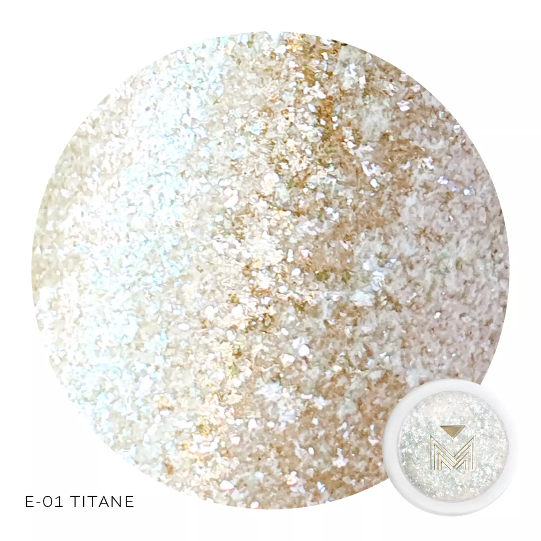E-01 Titane | Foliowy pigment kosmetyczny | 2 ml