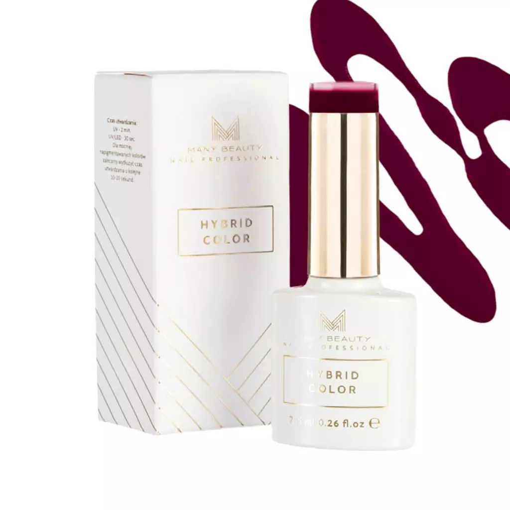 Wiśniowy lakier hybrydowy | 502 wine and chill | HYBRID COLOR | UV