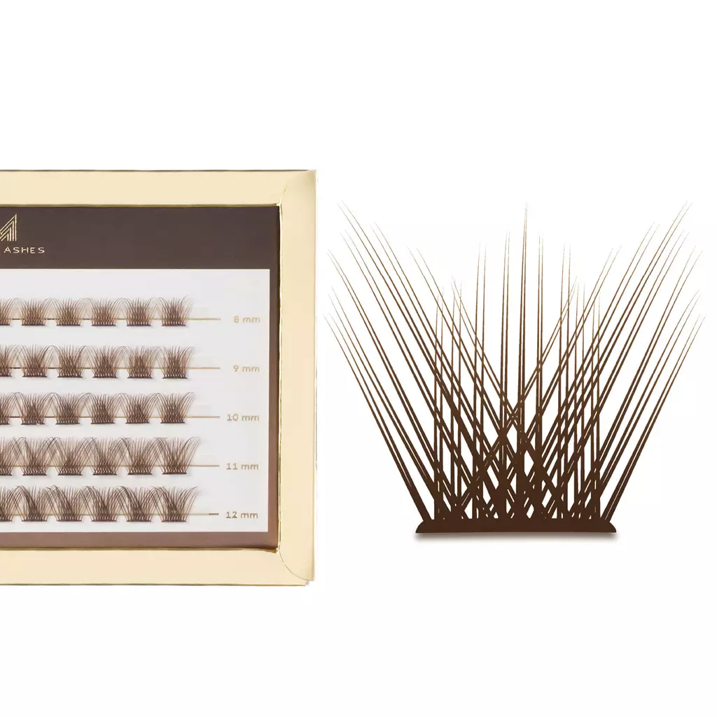 Brązowe kępki rzęs- V-Lashes Obsession Chocolate | Mini Box