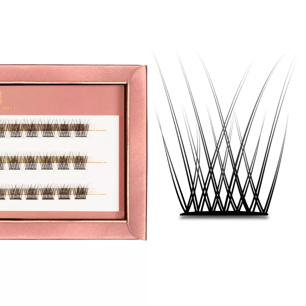 Rzęsy kępki - V-Lashes INTENSE | skręt B-C-CC