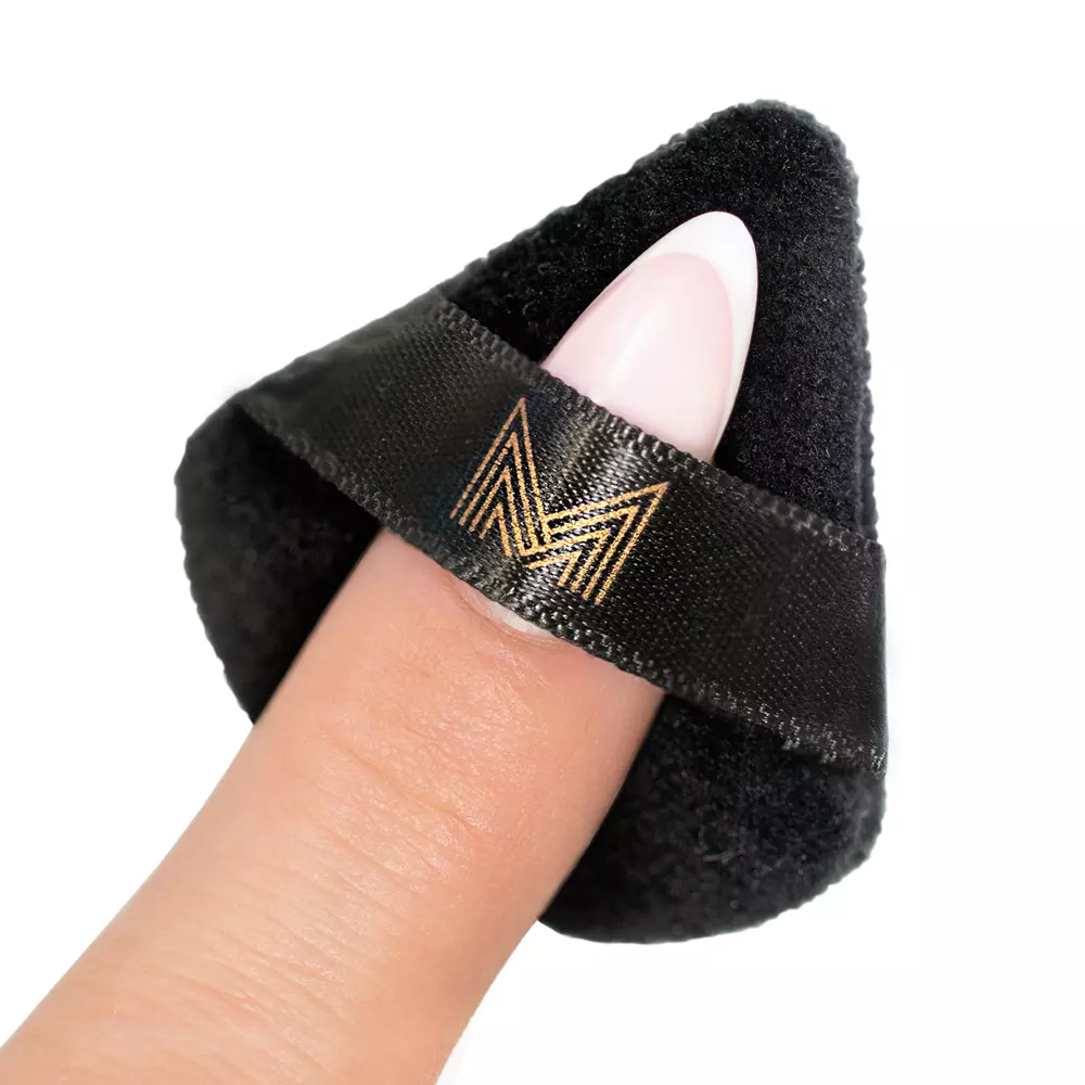 Mini Triangle Powder Puff | miniaturowy puszek ze wstążką, trójkątny