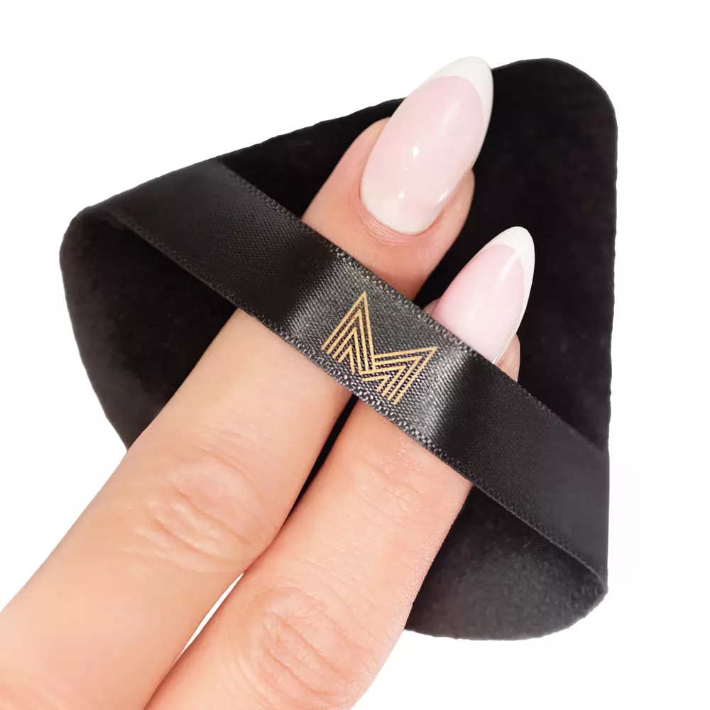 Trójkątna welurowa gąbka do makijażu | puff | puszek do pudru ManyBeauty