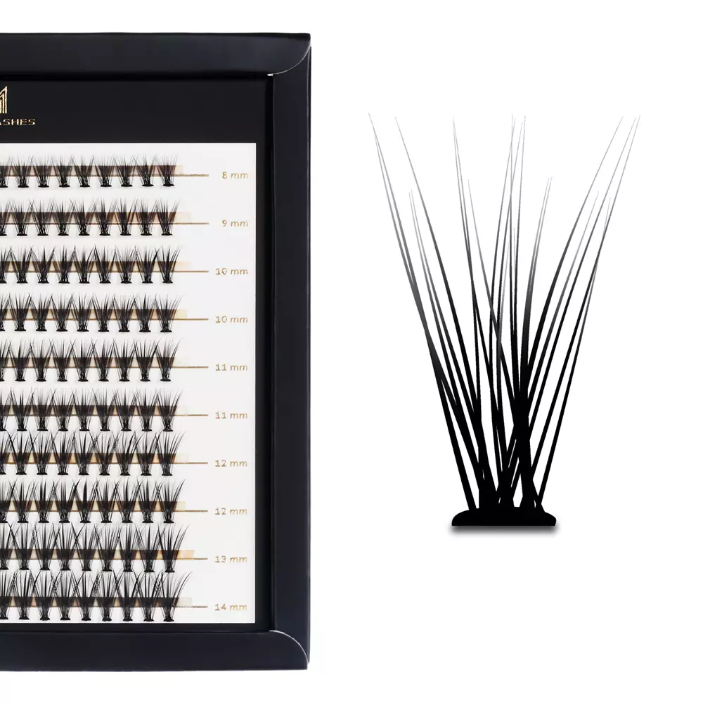 Master Box 20D Superblack | Zestaw kępek rzęs do makijażu 8-14 mm skręt B-C-CC-D | Many Lashes