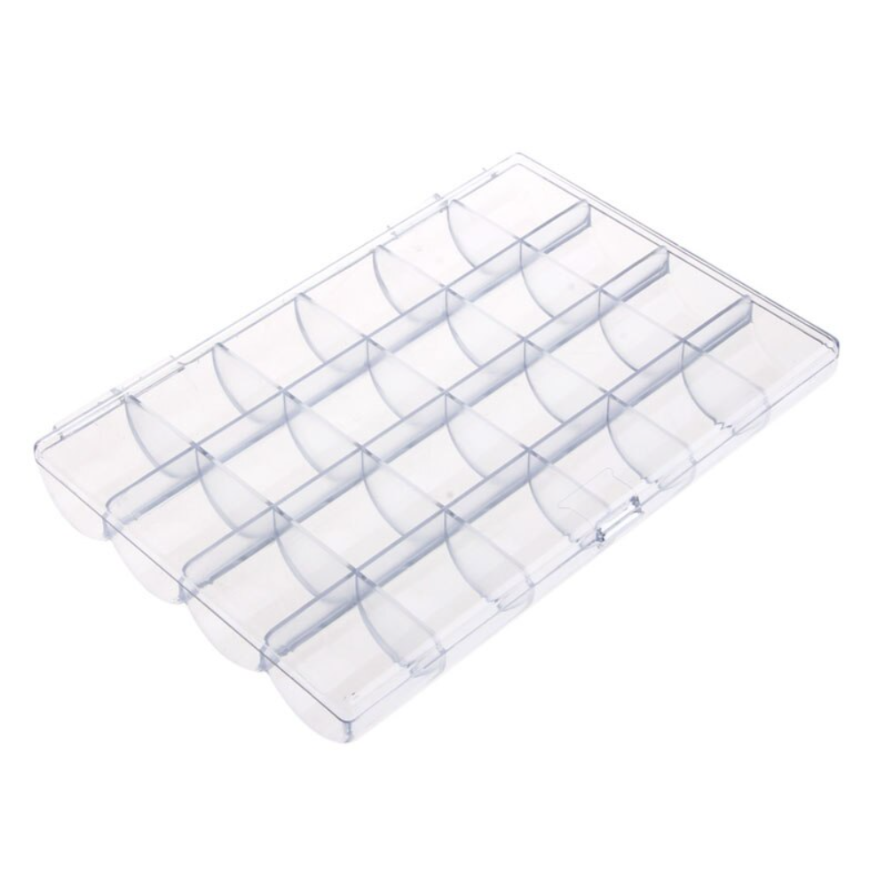 Organizer | box na ozdoby | akcesoria | kosmetyki | 24 przegródki | bezbarwny