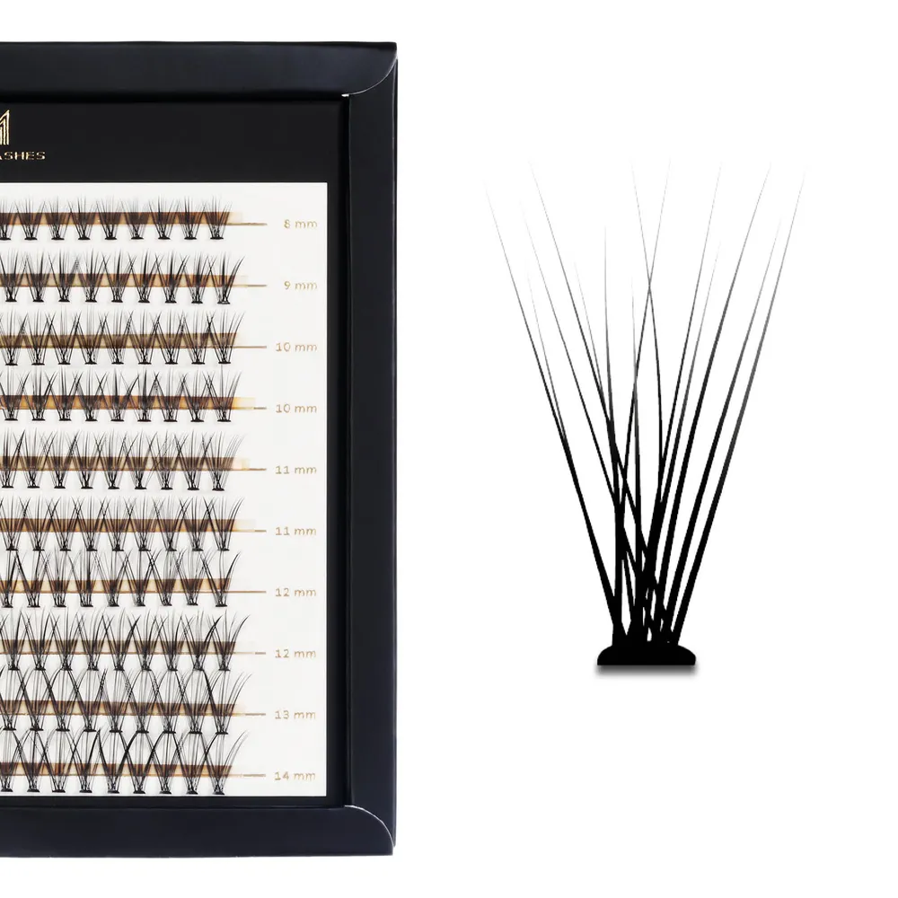 Master Box 14D Superblack | Zestaw kępek rzęs do makijażu 8-14 mm skręt B-C-CC-D | Many Lashes