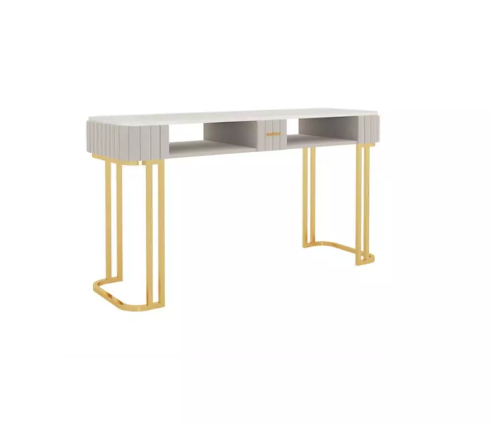 Biurko kosmetyczne Diamond Gold | toaletka kosmetyczna glamour 120 lub 160 cm